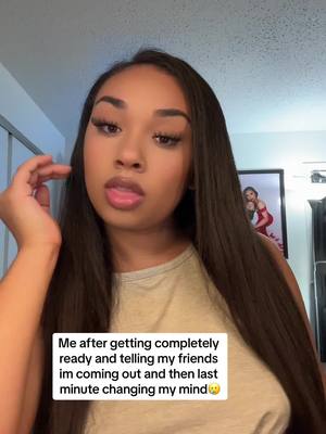 A post by @gabbybell12 on TikTok caption: My social meter and anxiety says no😂