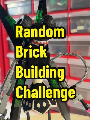 A post by @dannyfordjohnson on TikTok caption: My friend has to build something using a random LEGO brick! #lego #challenge #monkbiz