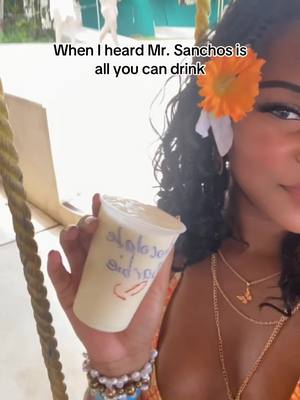 A post by @frederiicka on TikTok caption: Mr. Sanchos all inclusive beach 10/10 recommenddddd #mexico #fypシ゚viral #mrsanchoscozumel #allinclusive #cruise 