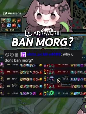 A post by @arraveri on TikTok caption: Why I dont ban morgana as Thresh | twtv: arraveriii  #leagueoflegends #thresh 