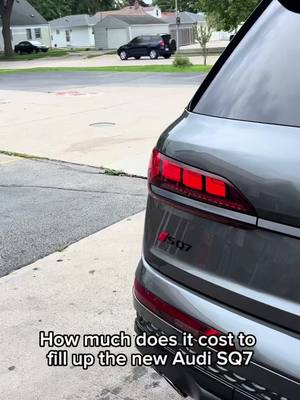 A post by @audimilwaukee on TikTok caption: How much did it cost to fill up the  New #Audi #SQ7? Let us know in the comments below!! #Sexy #trending #audimilwaukee 