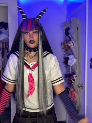 A post by @__.chaos on TikTok caption: DO YALL REMEMBER THIS TRENDD ?? #foryou #blackcosplayer #danganronpacosplay #danganronpav2 #ibukimiodacosplay #ibukimioda #ibuki #danganronpaedit 