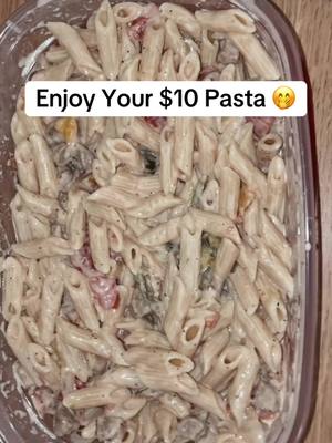 A post by @s..m..a445 on TikTok caption: Was bored so why not make a TikTok out of it🤷🏽‍♀️ #pasta #collegestudent #collegegotmelike #cheappasta #cheapfood #familydollar #alfredo #fyp #fypviral #viral 