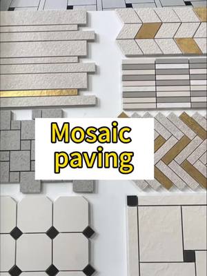 A post by @ on TikTok caption: Step up your landscaping game with intricate mosaic paving designs! #mosaicpaving