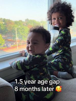 A post by @paigecolette_ on TikTok caption: If you’re curious, the 1.5 year age gap is beautiful (and gets easier)! 🩵 #grateful #2under2 #goodvibes #goals #proud #MomsofTikTok #babiesoftiktok 