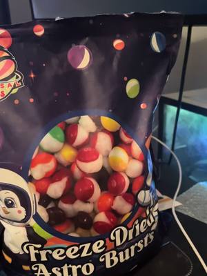 A post by @meemels2 on TikTok caption: Sampled this 64OZ bag of freeze dried skittles. The bag is huge and is filled to the top. I did get this for free. I believe it comes with free shipping if you  do decide to purchase any. I do these videos for fun and to promote bussiness I in no way want to lie or preasure anyone to purchase if they can’t. #foryoupage #foryourpage #fyp #TikTokShop #advertisement #sample 