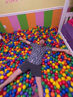 A post by @orlandoarealuxuryrentals on TikTok caption: An AirBnB with a huge ballpit bedroom!? Sweet Escape Mansion near Orlando, Florida !