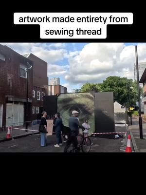 A post by @perspicere on TikTok caption: my piece at this years @White Cross Street Party made from only sewing thread... about 30km of it in total.. 