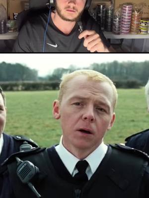 A post by @watchpartybill on TikTok caption: #fyp #reaction #hotfuzz #movie #clip #film 