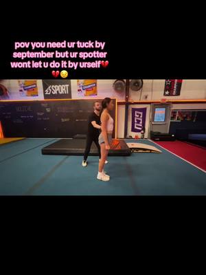 A post by @isabellesocool on TikTok caption: yesss ik i throw my head back dont even say anything #hayshawks #nca #cheer #sportofcheer #backtuck #tumbling #fyp