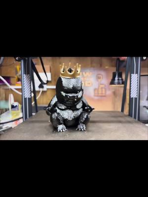 A post by @newforest3duk on TikTok caption: #godzilla came out great. Like and comment if youd like a free STL to feature in a video. Or if youd just like to get your hands on him now just use code TITAN50 in our @cults3d store for 50% off in July #kingkong #godzilla #godzillavskong 