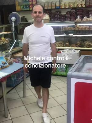 A post by @micheleromano7 on TikTok caption: Michele contro il condizionatore🥵