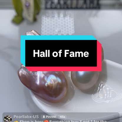 A post by @pearllabx77 on TikTok caption: Hall of fame of the day!!!#restock #pearl #freshwaterpearl #clamopening #jewelry #pearls #pearllabx #jewelrylabx #foryou #usa #fyp #us 