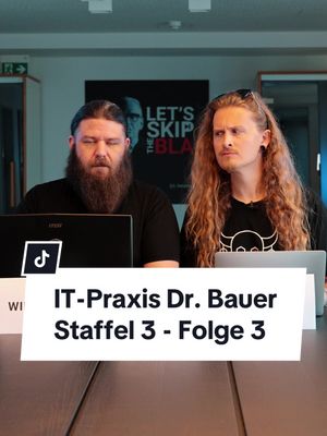 A post by @as_dialoggroup on TikTok caption: Wird @Nik es schaffen, Dr. Bauer schlussendlich doch noch für Apple zu begeistern?  . #drbauer #letsskipthebla #parodie #it #comedy #sketch #office #büro #serie #marketing #apple #windows #mac #viral #satire #fyp 