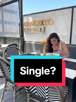 A post by @monsterpoh on TikTok caption: Don’t make me finish the song 🙂‍↕️  But your never really alone when your dinning at  @concertolosangeles 😙  Thank you to my chair borrowers @Justin Element @Christian Yi @rapha #lafoodie #notalone #foodwasgoodthough 