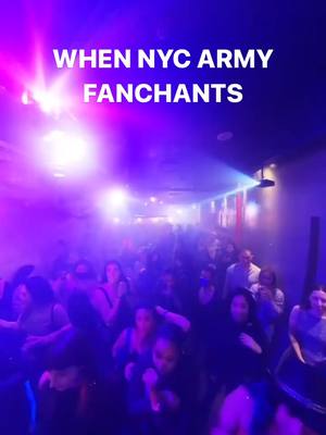 A post by @armyswhotravel on TikTok caption: new york city bts army & nearby... comment if this found you 💜🫂  #anpanmania #armyswhotravel #btsclubnight #kpopclubnight #kpopclub #kpopparty #kpopnight #btsevents #btsrave #btsarmyevents 🎥 @byjeffdunston