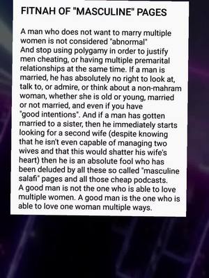 A post by @truthfulcompanion on TikTok caption: Fear Allah and always reevaluate your intentions and your situation before making these major decisions.  "Surely Allah loves those who are fair" [60:8].  #muslimtiktok #masculinity #men #feminism #muslimah #muslimcouple #marriage #islamicreminder #halal #hijab 