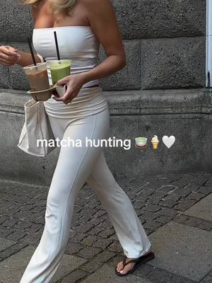 A post by @caroline_frost on TikTok caption: always looking for a good matcha 🤤 #matcha #matchahunting #copenhagen #wearingexercere #exercere #exerceregirlie #exerceregirl #exercereeverywhere #vanilla 