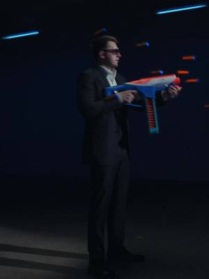 A post by @lukadoncic on TikTok caption: #ad The action never stops. The new @Nerf N Series Infinite blaster holds 40 darts and lets you reload on the fly ♾️