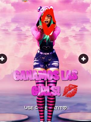 A post by @katojacks on TikTok caption: El nuevo emote 💋✨ >>> || usa código KATITO para apoyarme! 💕✨|| #minefortnite #fortnitemine #newemote #fortnite #fortnitegamergirl #girlygamer #fortnitegirls #fortnitegirly #GamerGirl 