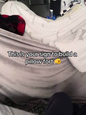 A post by @1000entities on TikTok caption: I got bored #pillowfort #blanketfort #secretgamingsetup #techtok #pc #pcsetup #fooru 