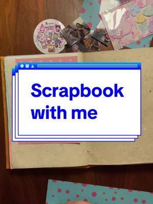 A post by @ansleymorgan on TikTok caption: Scrapbook my Blindbox with me #junkjournal #junkjournaling #junkscrapbook #scrapbook #scrapbooking #sanrio #tokidokisanrio #blindbox 