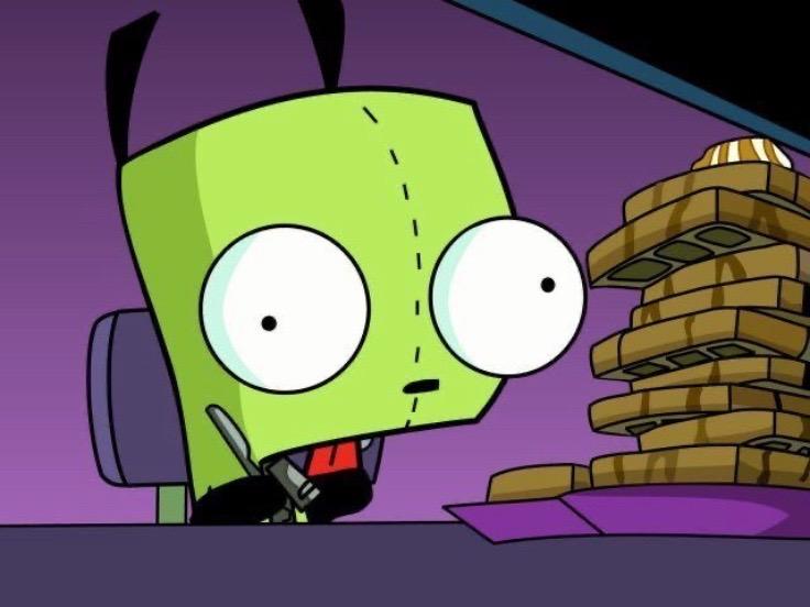 A post by @krazytacozz on TikTok caption: shhhhh #invaderzim #invaderzimtiktok #gir 