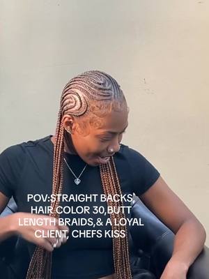 A post by @enyahalexandra on TikTok caption: my sweets 🫶🏾 straight backs on her go crazy everytime #straightbacks #atlhairstylist #atlbraids @noluvsweets 