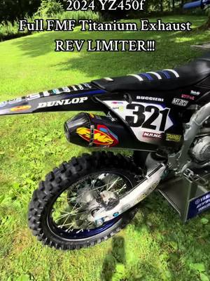 A post by @dlb21racing on TikTok caption: Rate the sound of my bike from 1-10! #yamaha #yz450f #2024yz450f #racebike #motocross #fmf #fmfexhaust #titanium #exhaust #revlimiter #foryou @FMF Racing Official 