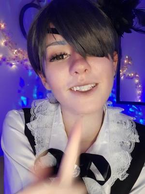 A post by @tsuki_.cosplay on TikTok caption: On en a tous un en tête la je crois 👀🍬#blackbutler #blackbutlercosplay #cielphantomhive #ciel #cielphantomhivecosplay 