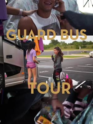 A post by @carolinacrown_official on TikTok caption: Guard Bus Tour 🚎 Come along with Nancy, CrownGuard Memeber, as she takes us on a tour of their bus. Impromptu interviews and sneak peeks at the back of the bus!  • What are some bus must haves?! Are you a seat or floor sleeper?!  Let us know!  #DCI #CarolinaCrown #CrownGuard 