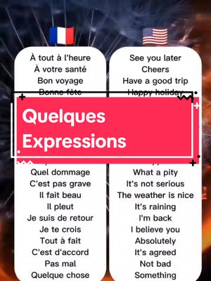 A post by @traduction.fr33 on TikTok caption: Quelques expressions qui vous serviront plus tard dans la journée. #anglaispourlesnuls #anglaisvsfrancais #anglaises #traductionfr #learning #learnenglishdaily #french #english #anglais 