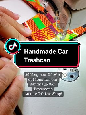 A post by @basscreationshandmade on TikTok caption: Back to school time is here.  Get your ride ready for pick up and drop off by adding a little functional flare with our Handmade Car Trashcans.   These handmade creations are constructed with interfaced cotton and lined with waterproof canvas to create a durable and functional place to collect the trash from the floorboards of your car,  or to use to keep your electronics and accessories within reach while in the car! #livewellandhappy #cartrashcan #carorganizer #caraccessories #keepyourcarclean #cleanoutyourcar #organizeyourcar #carpoolmom #soccermom 