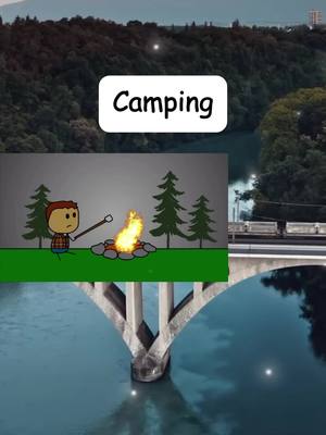 A post by @bearfactory.com on TikTok caption: Camping #funnyvideos #cartoon #brewstew