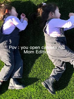 A post by @lilahl21 on TikTok caption: POV opening your camera roll as a mom #fyp #pov #twinsisters #twinsoftiktok #twin 