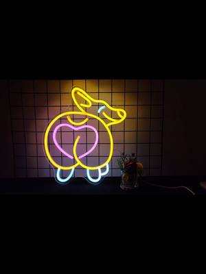 A post by @fairylight_diy on TikTok caption: 🐾✨ Custom Neon Dog Signs Are Here! 🌈 #foryoupage❤️❤️ #foryou #foryoupage ##NeonDogSign #CustomNeon #DogLovers #HomeDecor #NeonVibes #PetLove #ModernDecor #TikTokTrend #ShopSmall #LightItUp