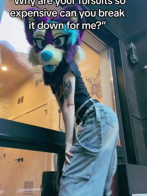 A post by @phoenixawoo on TikTok caption: Actually a blooper but hes so cute we are gunna go with this take 😂 #fursuit #furry 