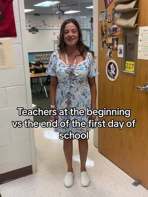 A post by @schoolday.withmrsj on TikTok caption: Happy Back to School!!!!🖍️ #firstdayofschool #teachertok #beginningvsend #teacherfirstday #firstdayofkindergarden 