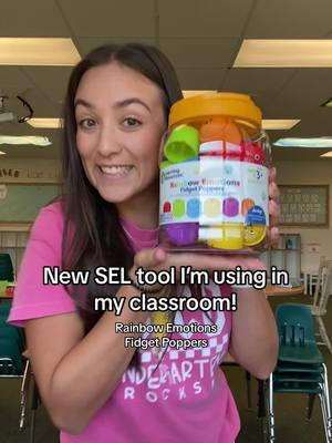 A post by @schoolday.withmrsj on TikTok caption: My kids LOVE any fidget popper with a cute face! 🖍️#learningresources @Learning Resources #backtoschool #socialemotionallearning #teachemotions #emotions #teachertok #teachertiktok 