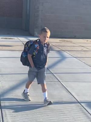 A post by @jade.christen on TikTok caption: My sweet Grey Grey is off to his first day of kindergarten and I feel so proud to he his mom🥹🫶🏼🥺 #firstdayofkindergarten #babyboy 