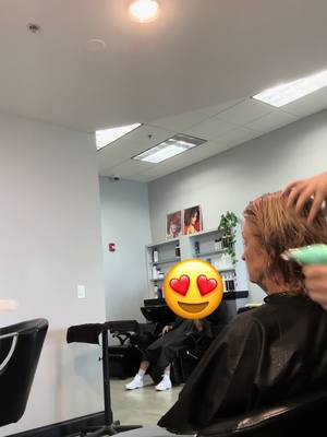 A post by @amazinglia on TikTok caption: Mini Blow Dryer Prank on my awesome client 😂😆💇🏻‍♀️ #mini #miniblowdryer #prank #salon #hair #fyp #FYP #illinois #blowdryer #funny #fun #jokes 