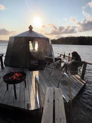 A post by @danielrystrand on TikTok caption: Aurora Hut ✨ #aurora #camping #glamping 