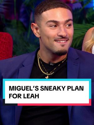 A post by @loveislandusa on TikTok caption: From bamboozled to boyfriend and girlfriend?! Congrats Leah and Miguel! 😍 #LoveIslandUSA