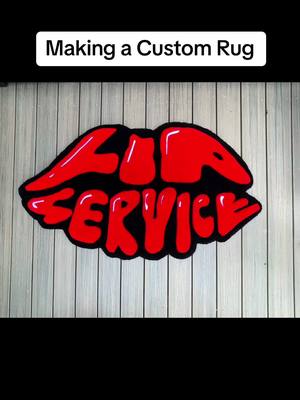 A post by @royalcustomrugs on TikTok caption: Custom Rug for the Lip Service Podcast #nicki #nickiminaj #kaicenat #kai 