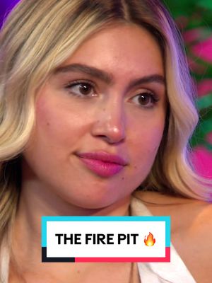 A post by @loveislandusa on TikTok caption: What did you think of the full fire pit moment? 🔥 #LoveIslandUSA 