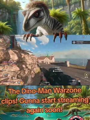 A post by @koacreepin4lifegaming on TikTok caption: The Dino-Man waezone clips! Gunna start streaming again soon! Set-up is almost done!!!#rebirthisland #warzone #mw3 #foryou #fyp #cod 