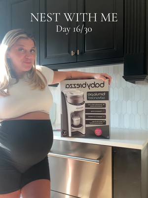 A post by @darahnycole on TikTok caption: #nestwithme day 16! Unboxing the @Baby Brezza I am so excited to use it as that means my baby boy is here! #babybrezza #MomsofTikTok #babyboy #formula @ByHeart #newborn 