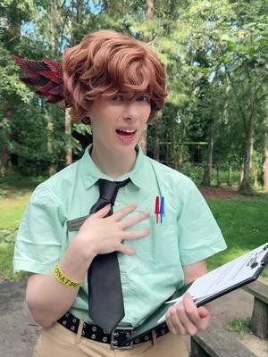 A post by @katielavabug on TikTok caption: New cosplay alert! Permit Cubfan! with @Ickle. Thankyou for filming @Mystic 💖 #hermitcraft #grian #hermitcraftcosplay #griancosplay #hermitcraftseason10 