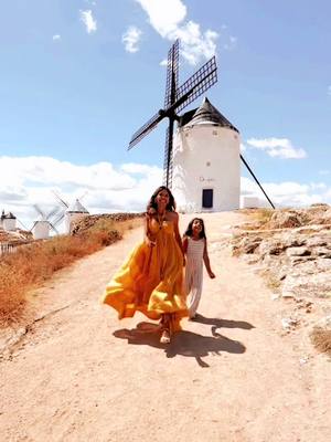 A post by @polymathmom on TikTok caption: Exploring Don Quixote Windmills. #spain #españa #🇪🇸 #travel #travelblogger #creator #fypage 