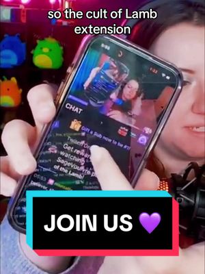 A post by @sagevouivre on TikTok caption: How to join @Cult of the Lamb Cult on Twitch on Moble 💜 #cultofthelamb #cotl #devolver #twitchextension 